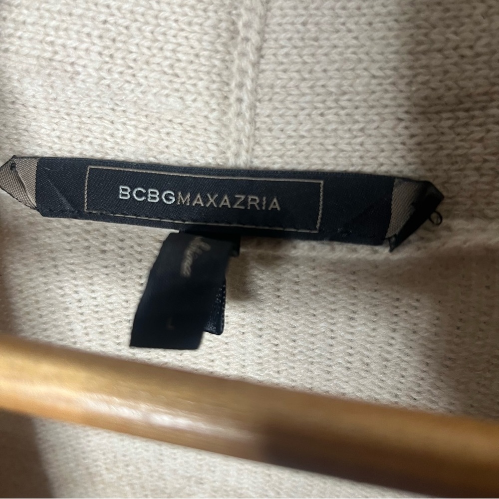 BCBG MaxAzria Women’s Ginata Tan Ombré Open Wool Cashmere Knit Cardigan‎ Sz L - Picture 3 of 8